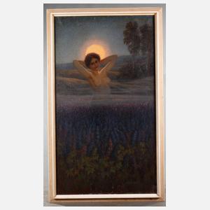 Alwin Diehle, Mädchenakt im Lupinenfeld