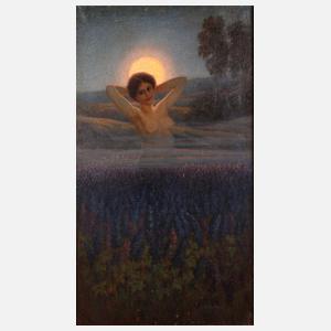 Alwin Diehle, Mädchenakt im Lupinenfeld