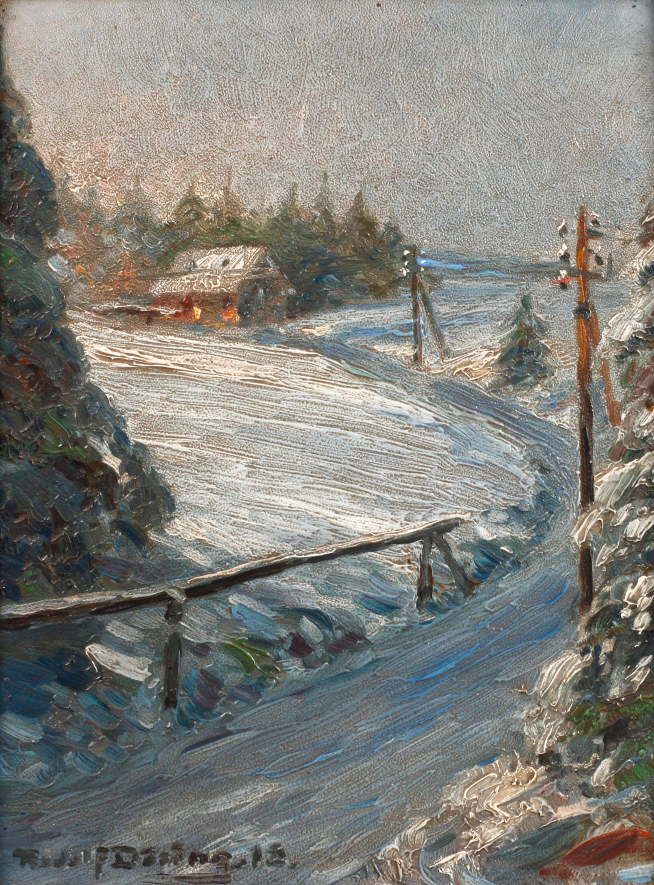 Rudolf Döring, Kleine Winterlandschaft