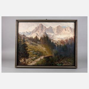 Joh. Eberth, Sommerliche Alpenlandschaft