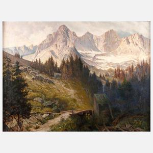 Joh. Eberth, Sommerliche Alpenlandschaft