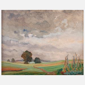 Heinrich Gutjahr, ”Gewitterstimmung bei Uffing ...”