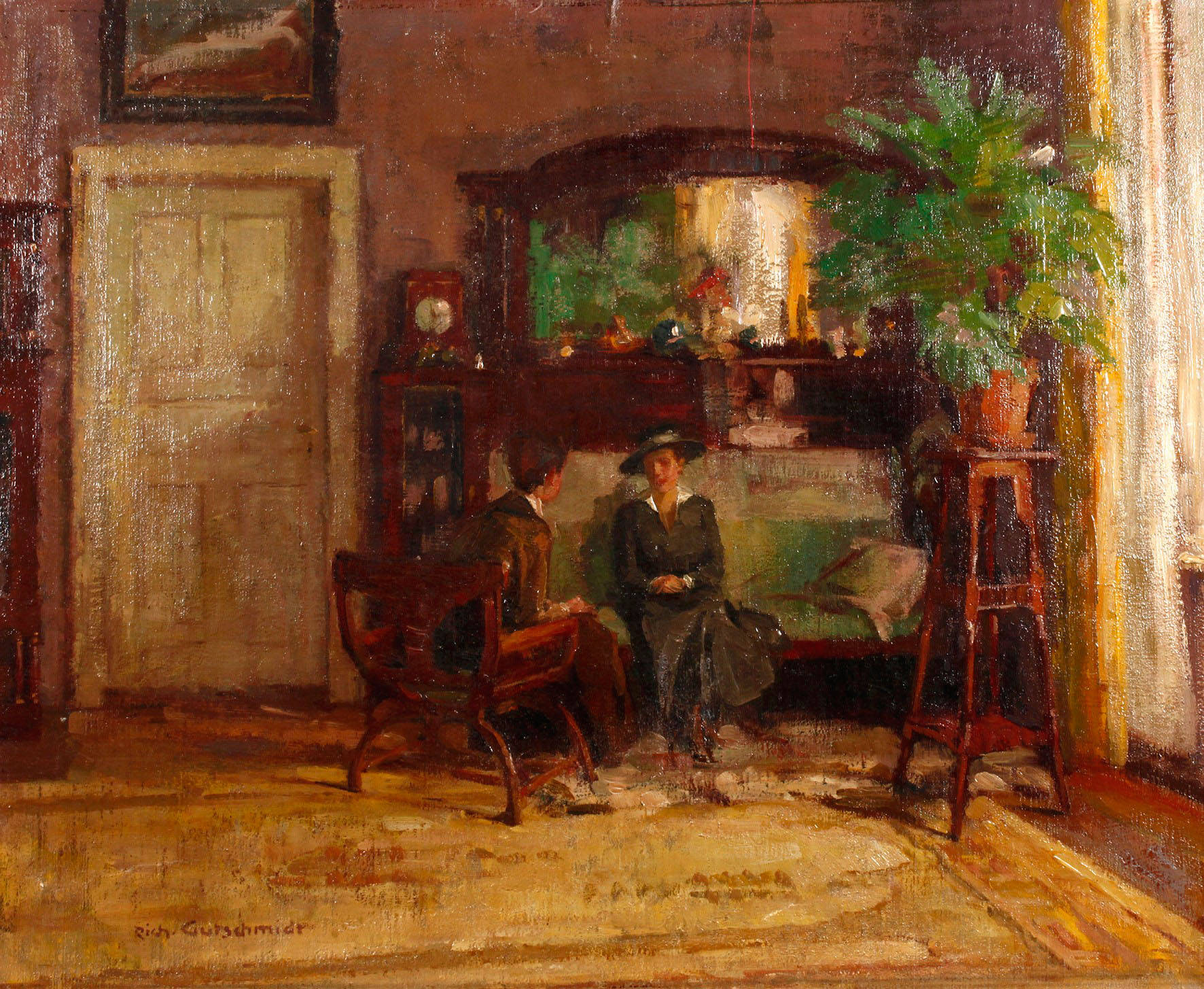 Richard Gutschmidt, Plausch im Jugendstilsalon