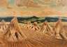 Hein König, attr., Erntelandschaft mit Strohpuppen