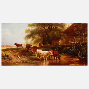 Georg Marschall, Kühe an der Tränke