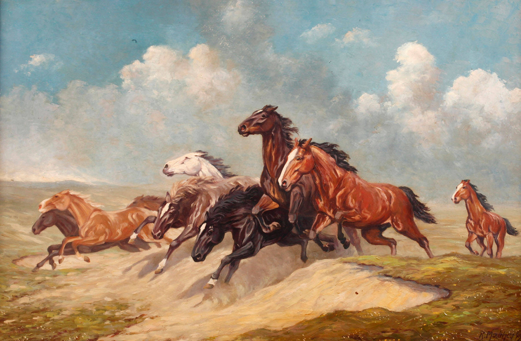 R. Matthes, galoppierende Pferde