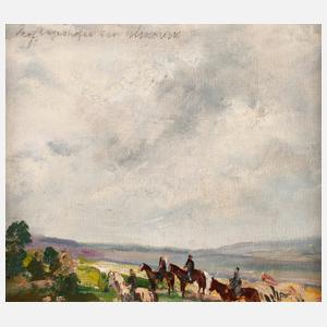 Prof. Max Mayrshofer, Reiter am Fluss