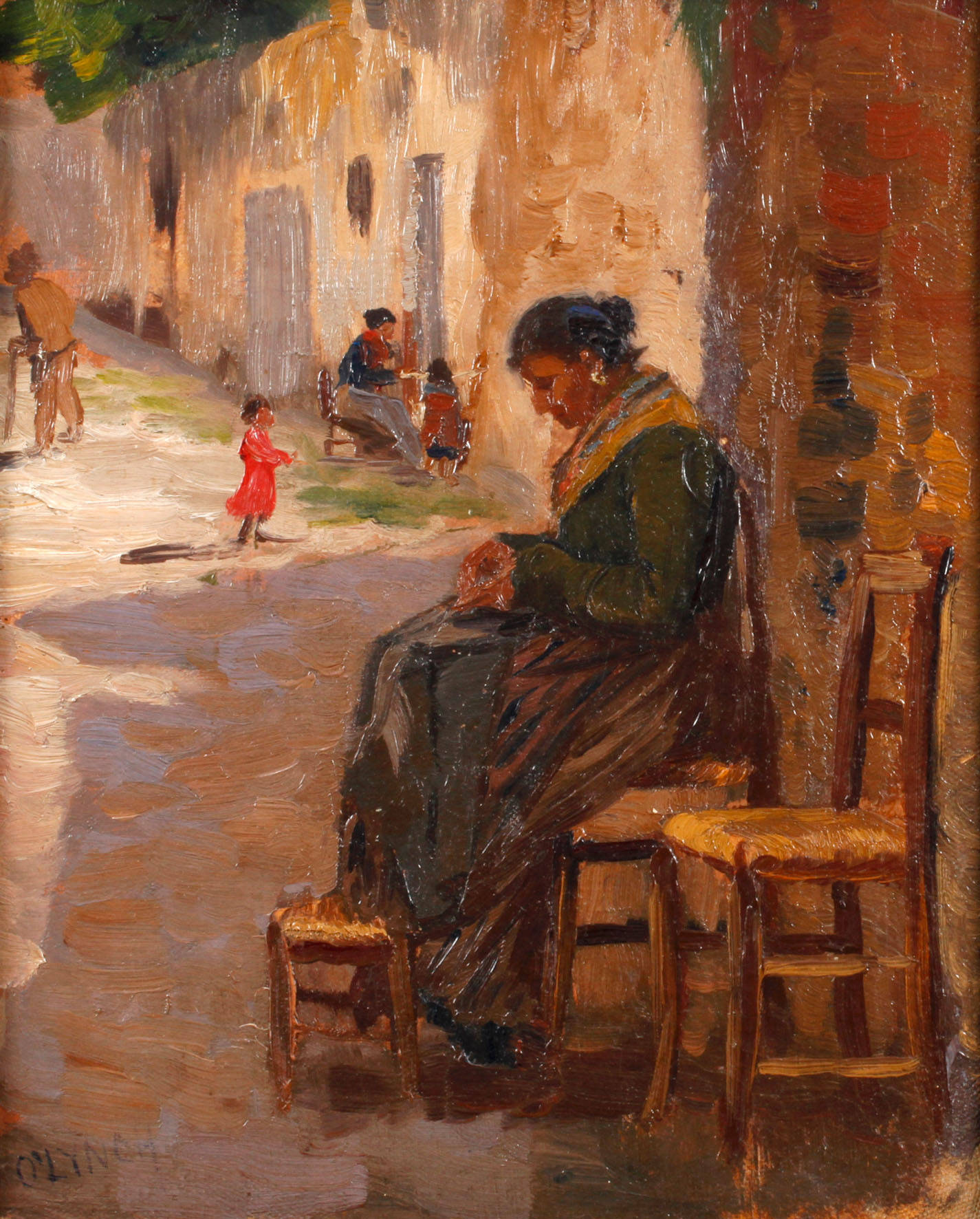 Carl O'Lynch of Town, Straßenszene mit Sitzender