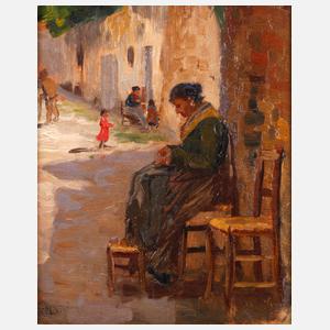 Carl O'Lynch of Town, Straßenszene mit Sitzender