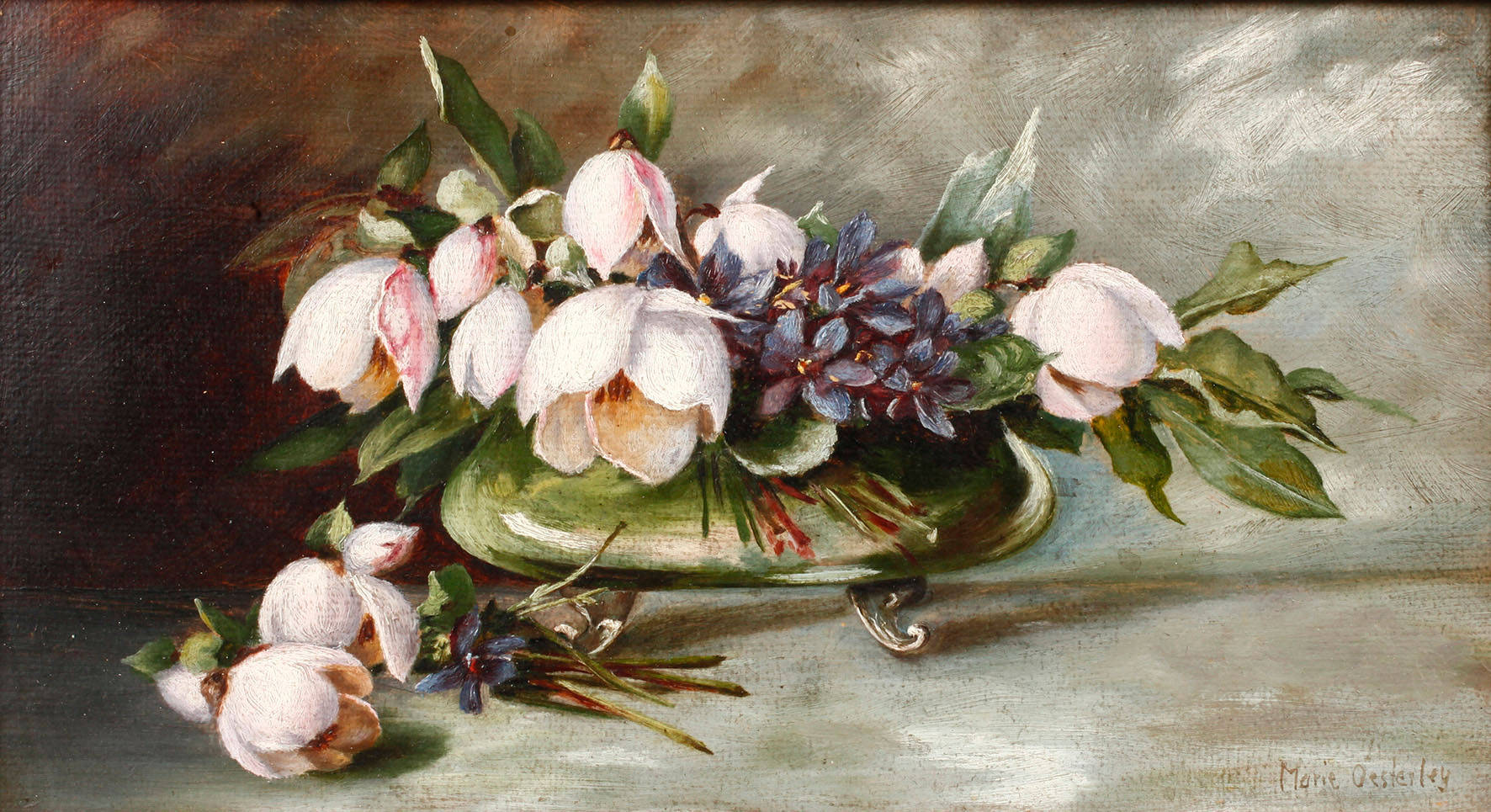 Marie Oesterley, Stillleben mit Veilchen