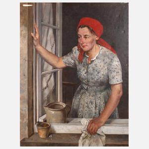 Rudolf Pleissner, ”Frau am Fenster”