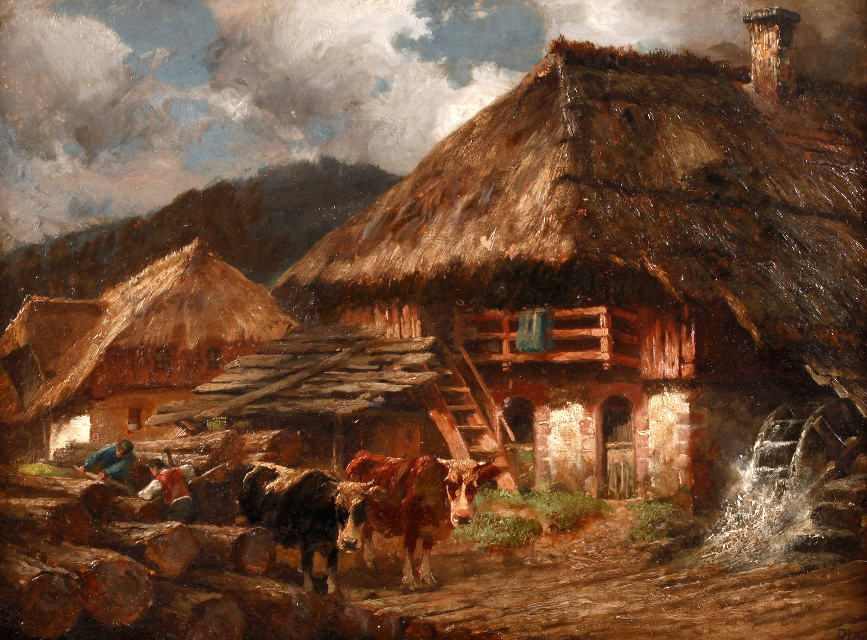 Karl Plock, attr., Sägemühle im Schwarzwald