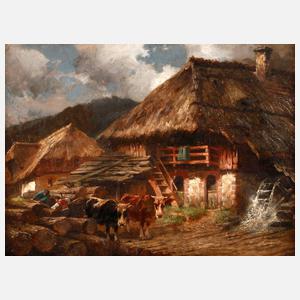 Karl Plock, attr., Sägemühle im Schwarzwald