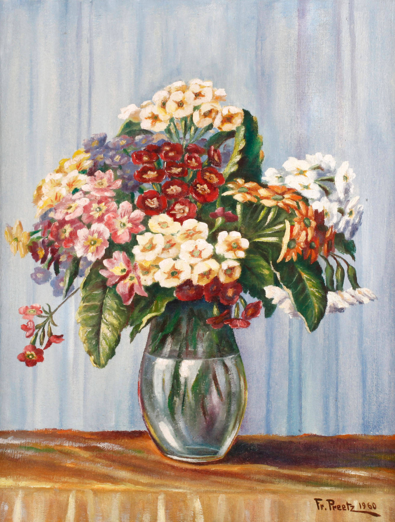 Fr. Preetz, Primelstillleben