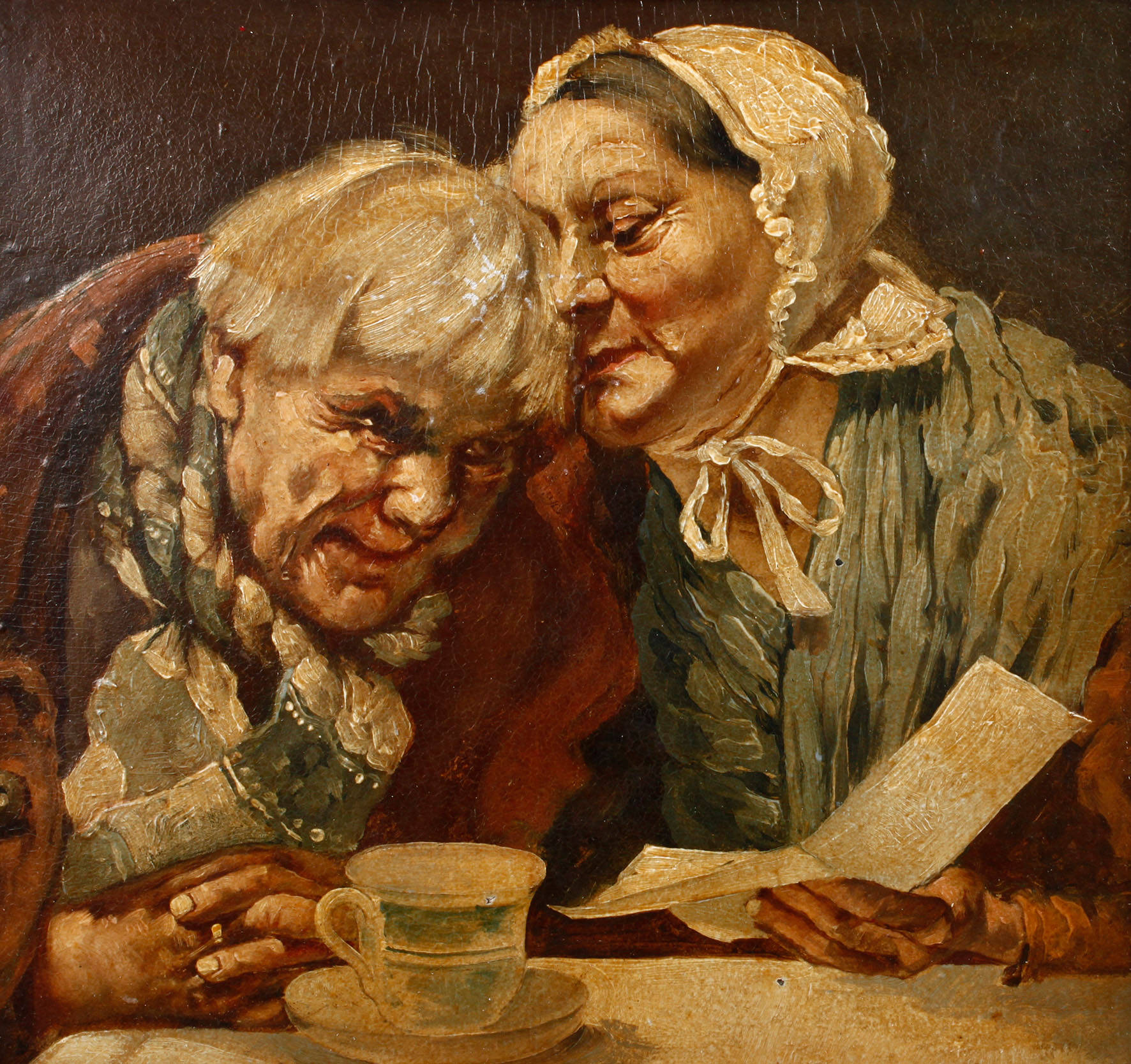 H. G. Roitzsch, Altes Ehepaar bei der Brieflektüre