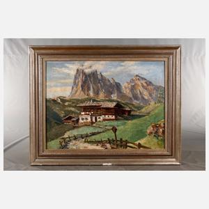 Max Scheiber, Alm in Hochgebirgslandschaft