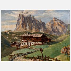 Max Scheiber, Alm in Hochgebirgslandschaft