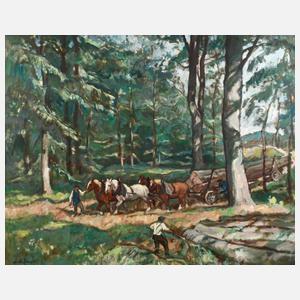 Schiffner, Holztransport im Wald