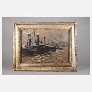 Eduard Schloemann, Schlepper im Hafen