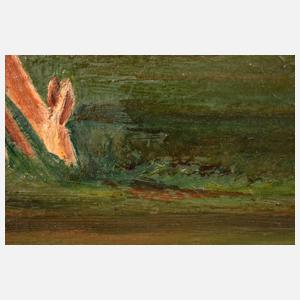 Seifert, Herbstlandschaft mit Reh im Gebirge