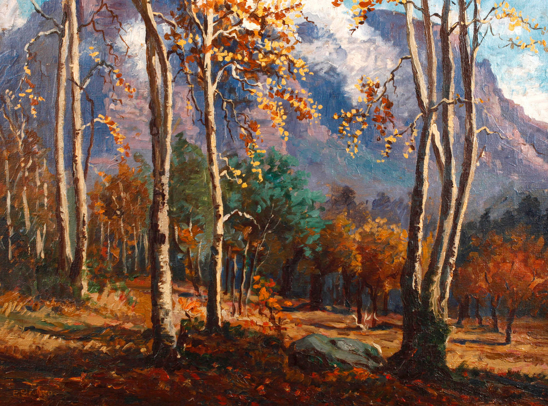 Edith Struben, Herbstliche Waldlandschaft