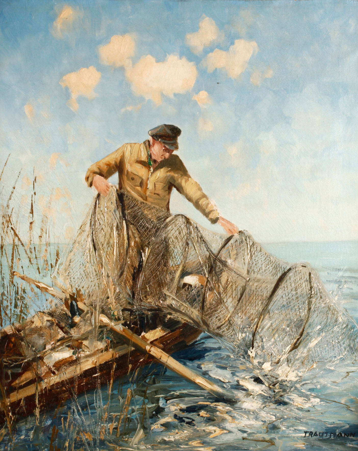 Trautmann, Fischer bei der Arbeit