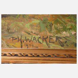 Phil. Wacker, ”Austretender Hirsch”