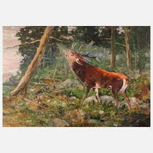 Phil. Wacker, ”Austretender Hirsch”