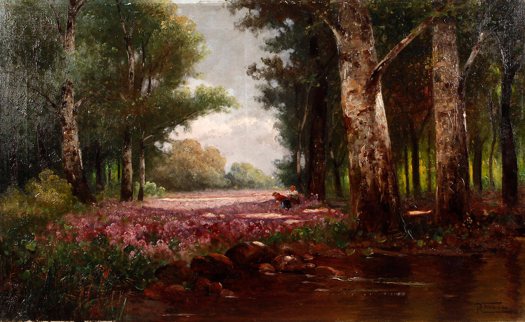 Rudolf Weber, Kinder auf Waldlichtung