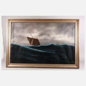 A. Zwiener, Segelschiff im Sturm