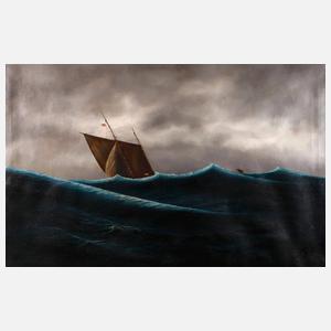 A. Zwiener, Segelschiff im Sturm