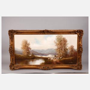 Herbstlandschaft mit Schäfer