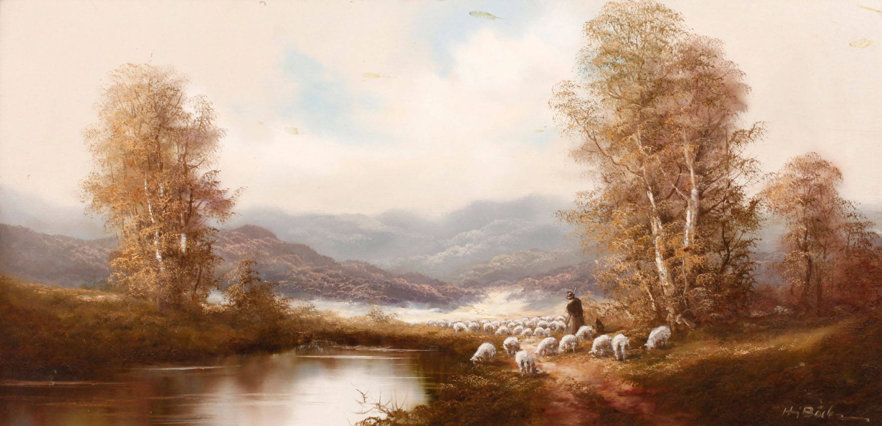 Herbstlandschaft mit Schäfer