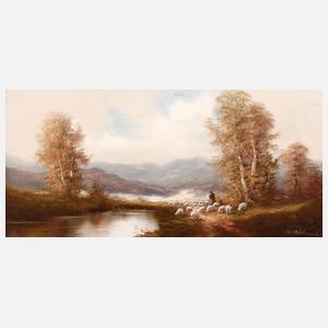 Herbstlandschaft mit Schäfer