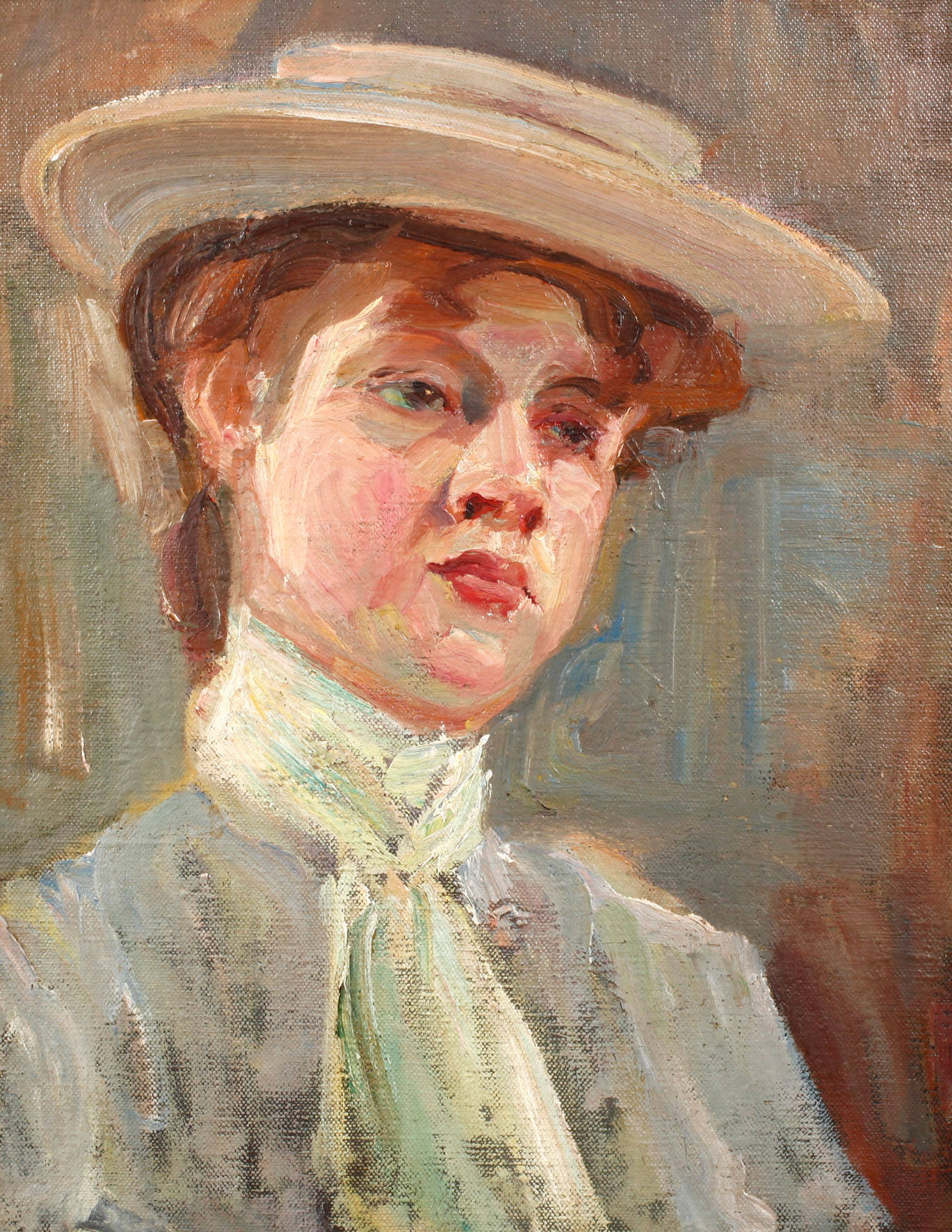 Dame mit keckem Hütchen