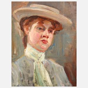 Dame mit keckem Hütchen