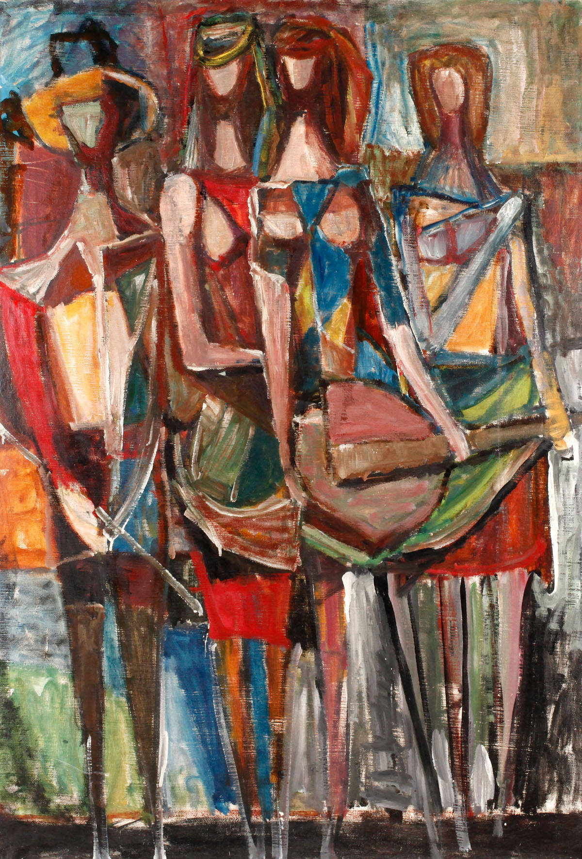 Vier Mädchen mit Gitarre