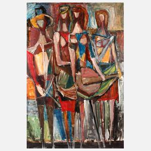 Vier Mädchen mit Gitarre