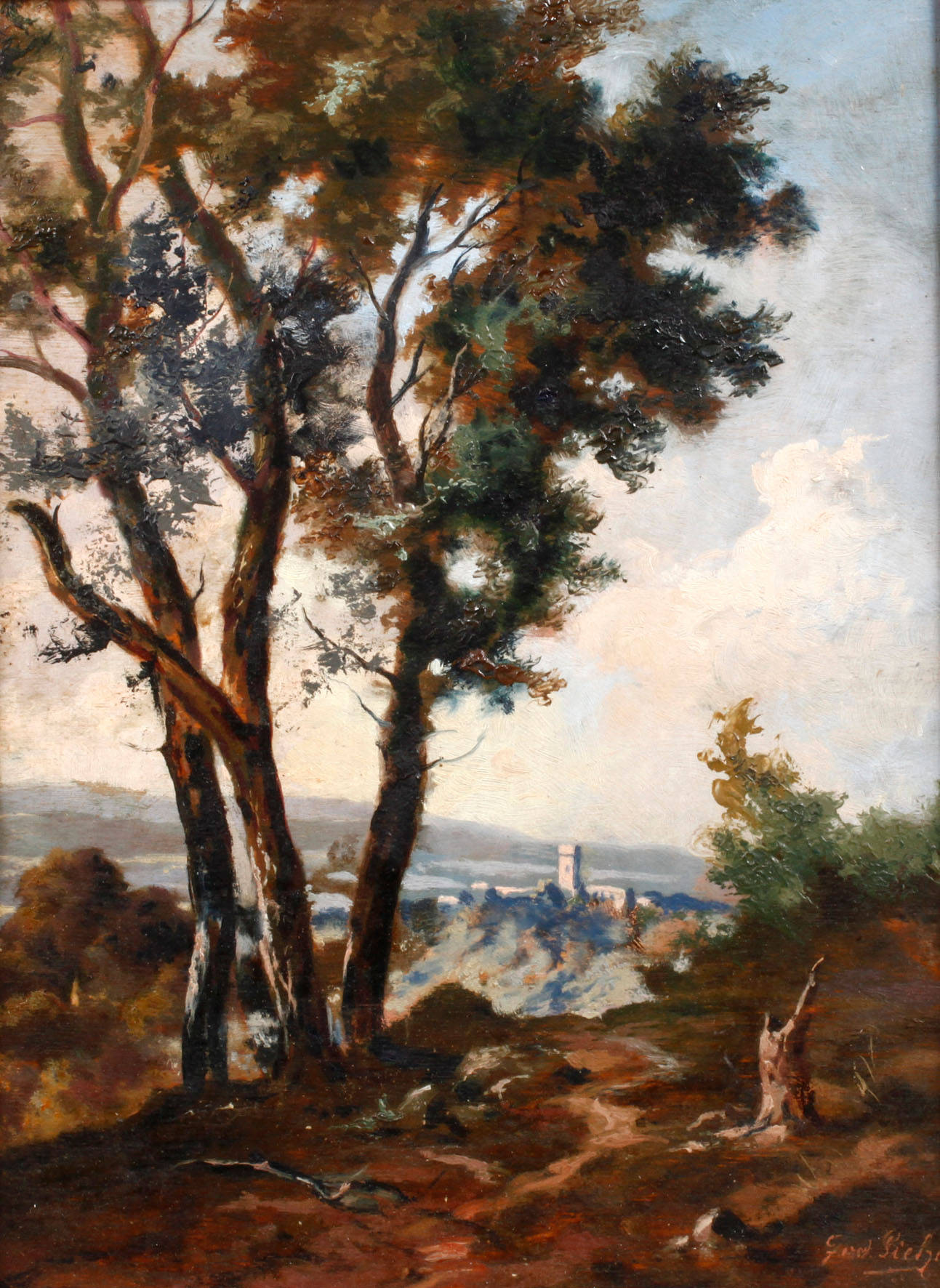 Sommerliche Gebirgslandschaft mit Burg