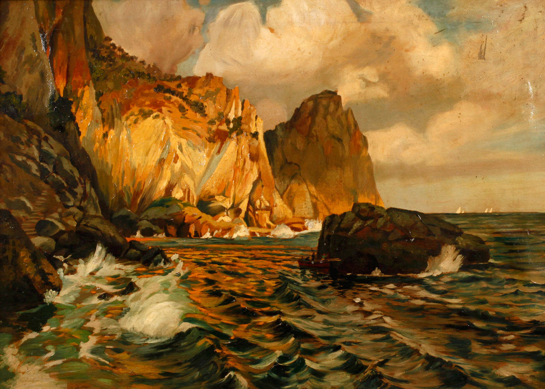 Besonnte Steilküste