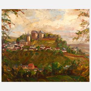 Stadtansicht mit Burg