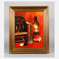 Raucherstillleben mit Petroleumlampe111