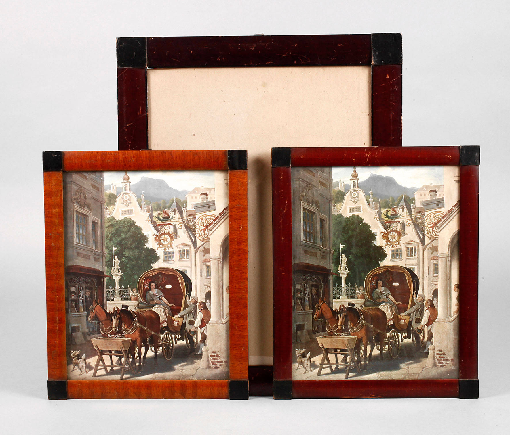 Drei Rahmen im Biedermeierstil