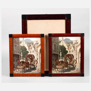 Drei Rahmen im Biedermeierstil