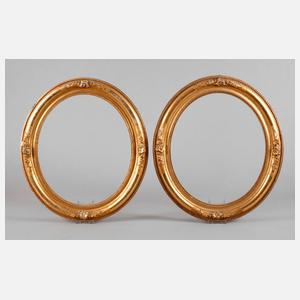 Pendant Ovalrahmen um 1860