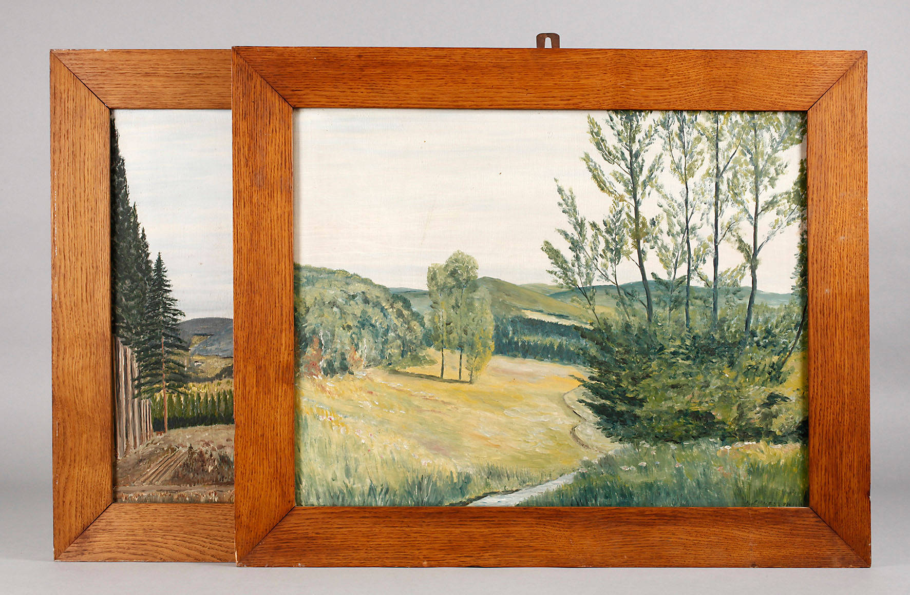 Paar Eichenleisten um 1910/20