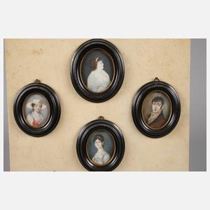 Sammlung Elfenbeinminiaturen Biedermeier
