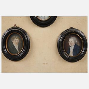 Sammlung Elfenbeinminiaturen Biedermeier