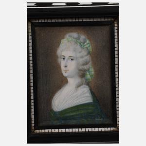 Vier Elfenbeinminiaturen