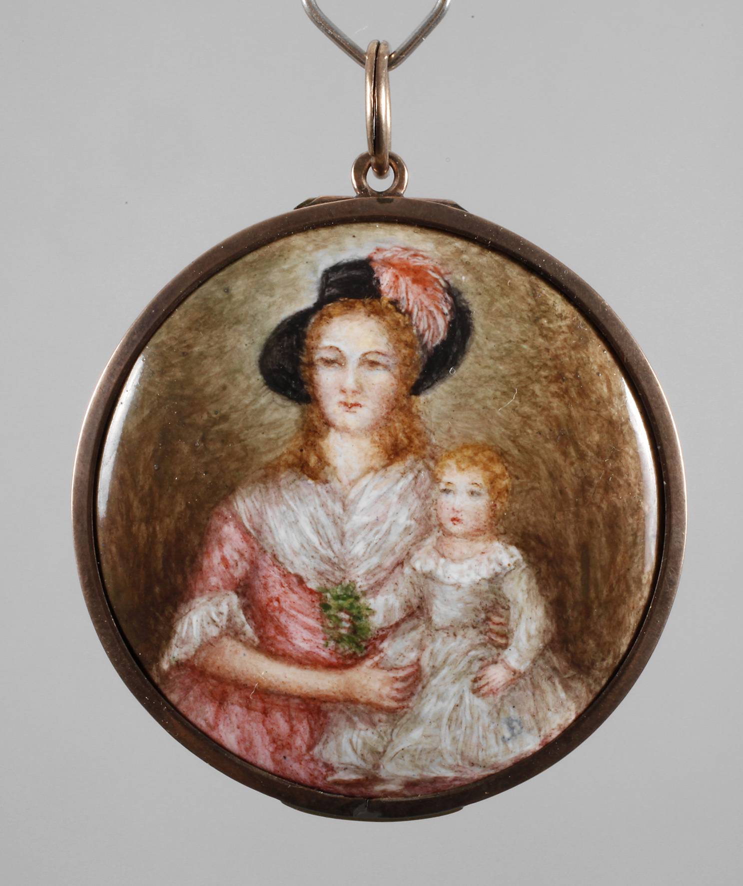 Email-Miniatur als Tondo gearbeitet